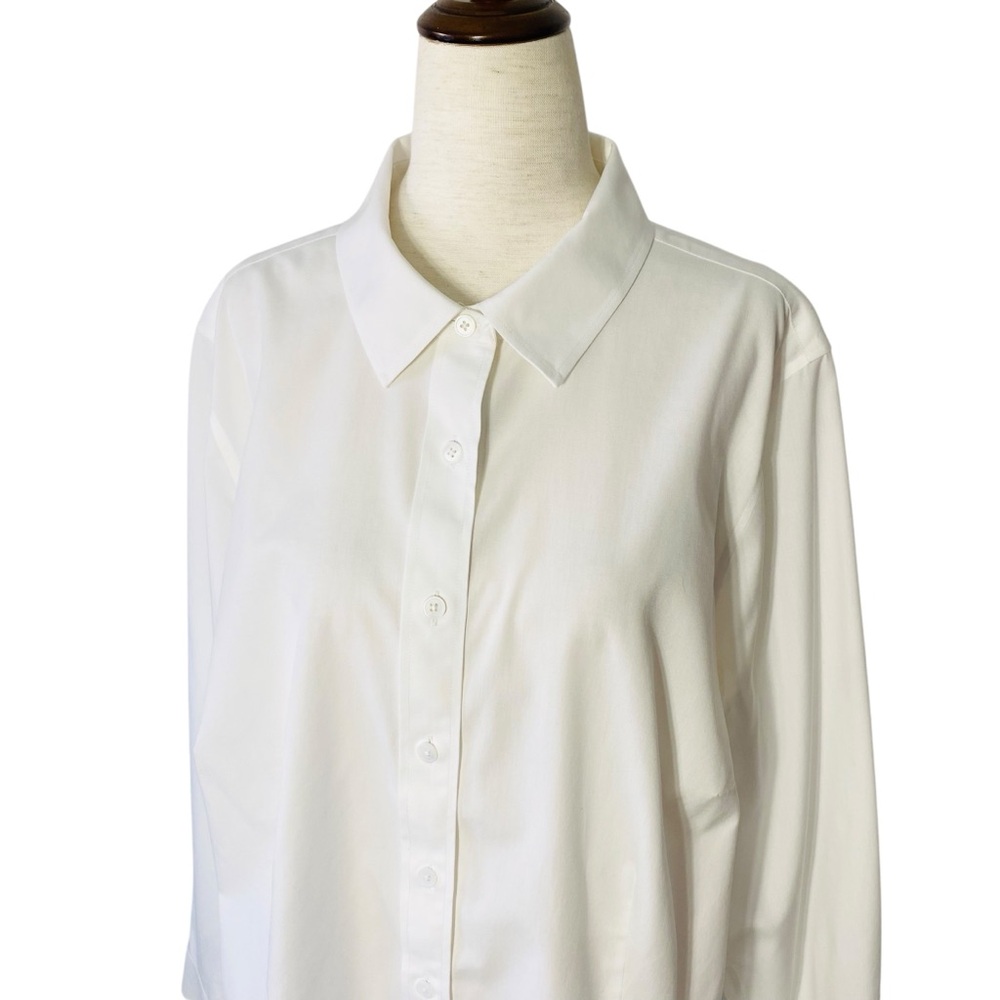 TALBOTS Basic White Button Up Shirt - image 1